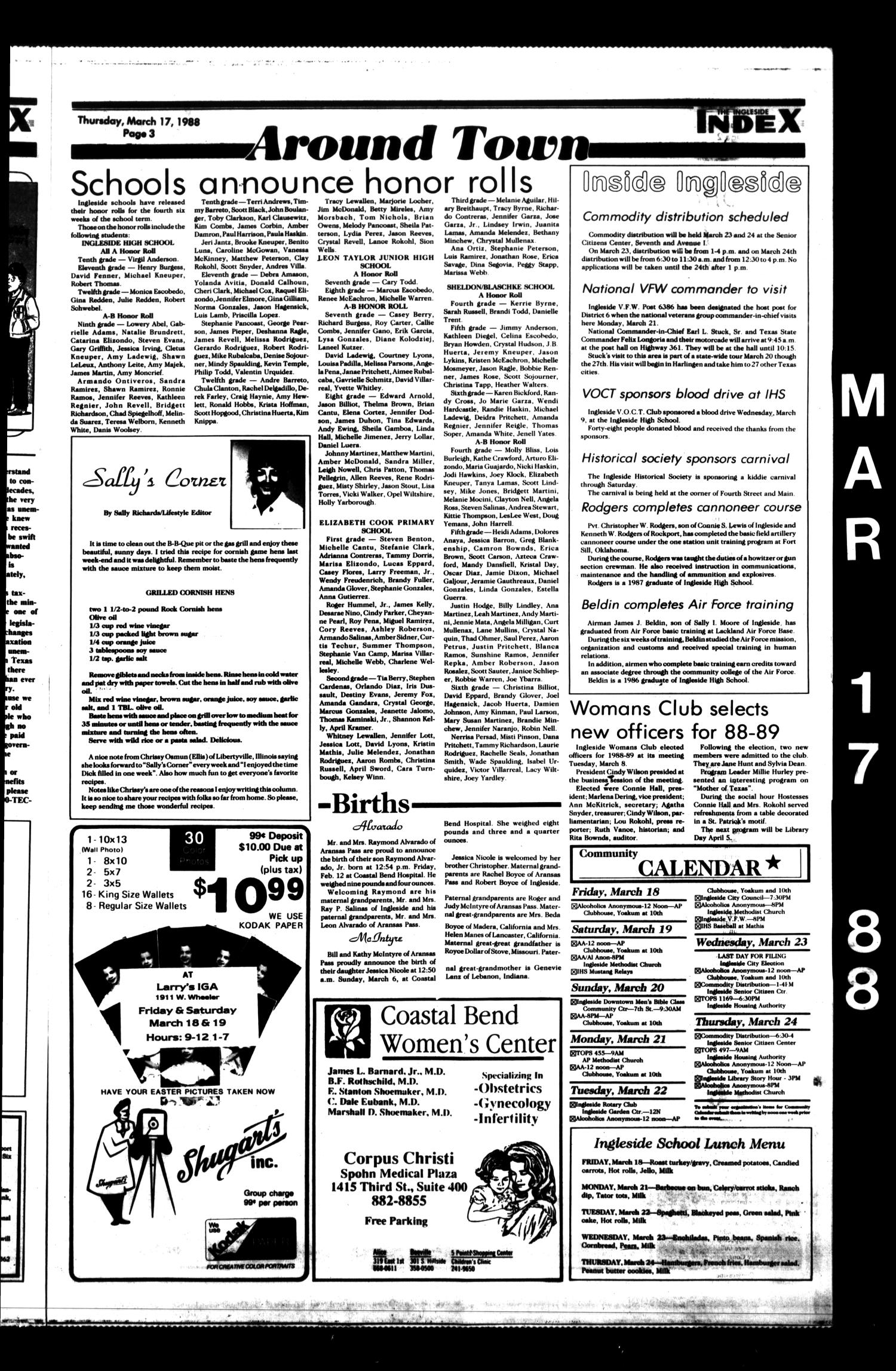 The Ingleside Index (Ingleside, Tex.), Vol. 39, No. 6, Ed. 1 Thursday, March 17, 1988
                                                
                                                    [Sequence #]: 3 of 11
                                                