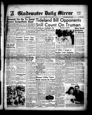 Primary view of object titled 'Gladewater Daily Mirror (Gladewater, Tex.), Vol. 3, No. 229, Ed. 1 Tuesday, April 15, 1952'.