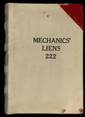 Primary view of object titled 'Travis County Deed Records: Deed Record 222 - Mechanics Liens'.