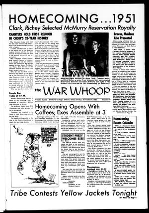 The War Whoop (Abilene, Tex.), Vol. 29, No. 9, Ed. 1, Friday, November 9, 1951