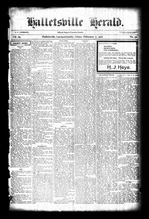Halletsville Herald. (Hallettsville, Tex.), Vol. 29, No. 52, Ed. 1 Thursday, February 7, 1901