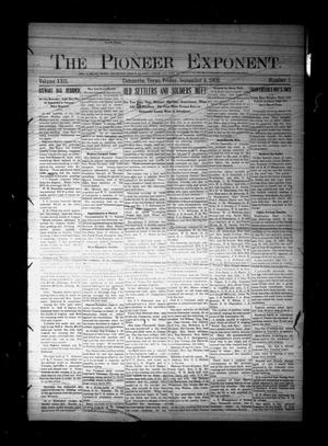 The Pioneer Exponent. (Comanche, Tex.), Vol. 22, No. 1, Ed. 1 Friday, September 4, 1908