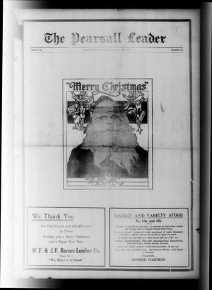 Primary view of object titled 'The Pearsall Leader (Pearsall, Tex.), Vol. 18, No. 36, Ed. 1 Friday, December 20, 1912'.