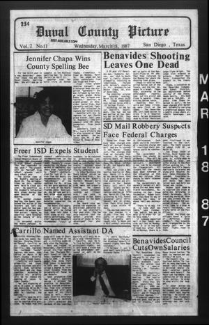 Duval County Picture (San Diego, Tex.), Vol. 2, No. 11, Ed. 1 Wednesday, March 18, 1987