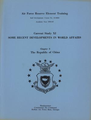 Primary view of object titled 'Current Study 11, Chapter 3. The Republic of China'.