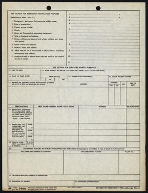 Primary view of object titled '[Blank Insurance Form]'.
