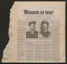 Thumbnail image of item number 1 in: '[Clipping: Women at war]'.
