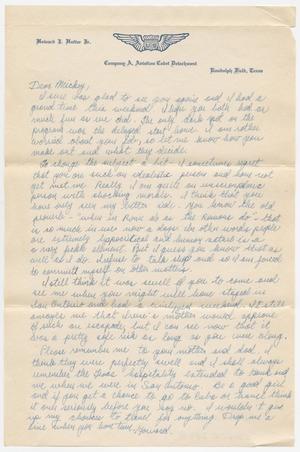 [Letter from Howard Hutter Jr. to Mickey McLernon, January 26, 1942]
