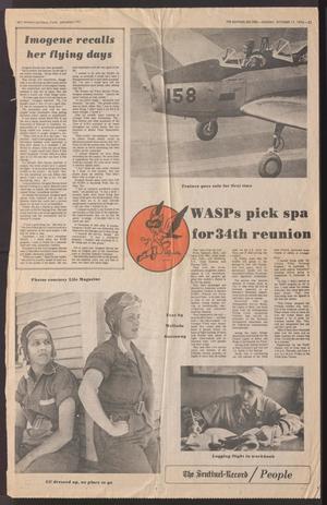 [Clipping: "WASPs Pick Spa for 34th Reunion"]