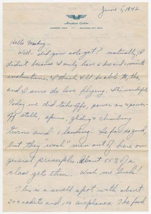 Primary view of object titled '[Letter from Edward Dobson to Mickey McLernon, June 6, 1942]'.