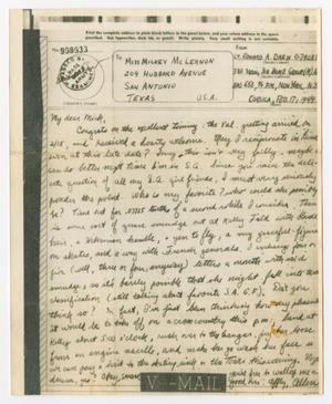 [Letter from Lt. Edward Drew to Mickey McLernon, February 17,1944]