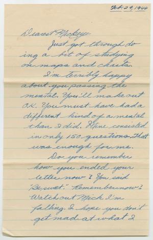 [Letter from Howard Stevens to Mickey McLernon, February 24, 1944]
