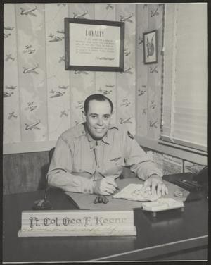 [Lt. Col. George F. Keene at Desk]