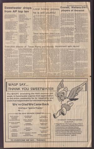 Primary view of object titled '[Clipping: WASP Say...Thank You Sweetwater]'.
