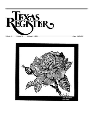 Texas Register, Volume 28, Number 6, Pages 1015-1288, February 7, 2003