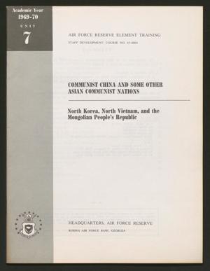Primary view of object titled 'Academic Year 1969-1970, Unit 7: North Korea, North Vietnam, and the Mongolian People's Republic'.