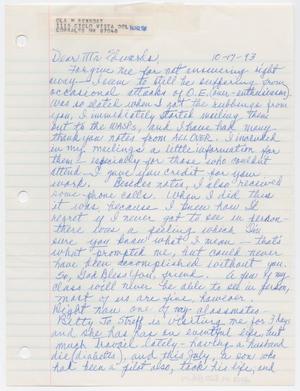 Primary view of object titled '[Letter from Ola Rexroat to Rigdon Edwards, October 17, 1993]'.