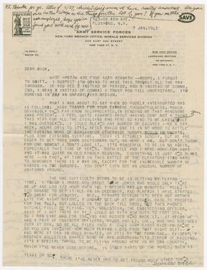 Primary view of object titled '[Letter from Cpt. Edward Drew to Mickey McLernon, January 7, 1945]'.