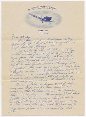 [Letter from Delner Werner to Mickey McLernon, November 16, 1943]