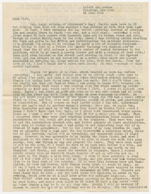 Primary view of object titled '[Letter from Cpt. Edward Drew to Mickey McLernon, June 21, 1945]'.