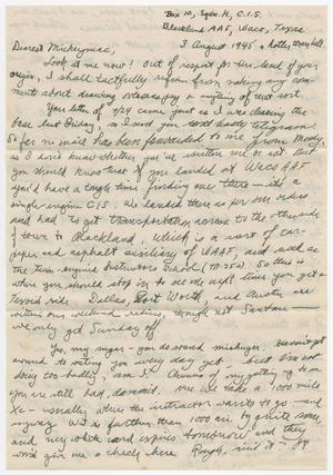 Primary view of object titled '[Letter from Cpt. Edward Drew to Mickey McLernon, August 3, 1945]'.