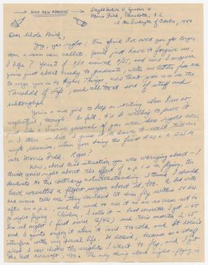 Primary view of object titled '[Letter from Cpt. Edward Drew to Mickey McLernon, October 13, 1944]'.