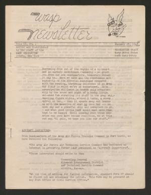 Primary view of object titled 'WASP Newsletter, Volume 2, Number 1, January 25, 1945'.