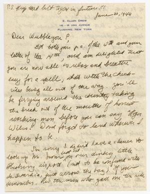 Primary view of object titled '[Letter from Cpt. Edward Drew to Mickey McLernon, June 20, 1944]'.
