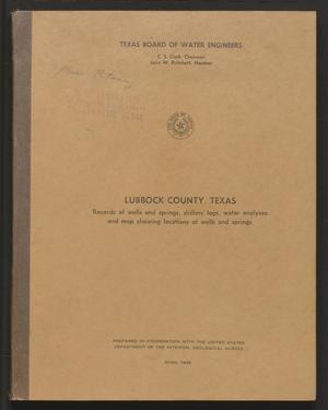 Primary view of object titled '[Lubbock County Water Analysis]'.