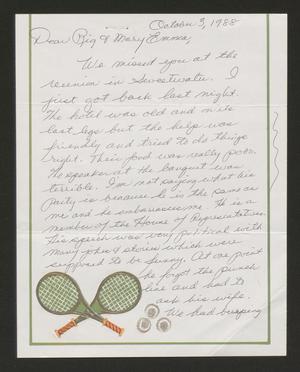 Primary view of object titled '[Letter from Elaine Harmon to Rigdon and Mary Emma Edwards, October 3, 1988]'.