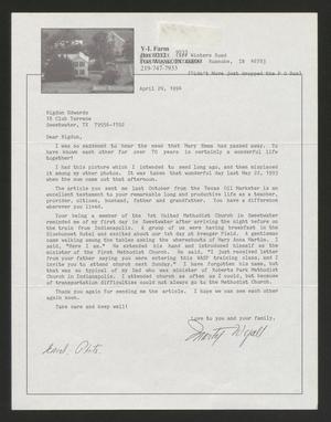 Primary view of object titled '[Letter from Marty Wyall to Rigdon Edwards, April 29, 1994]'.