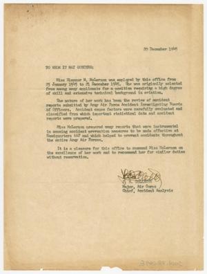 [Letter from J. E. Collette, December 20, 1945]