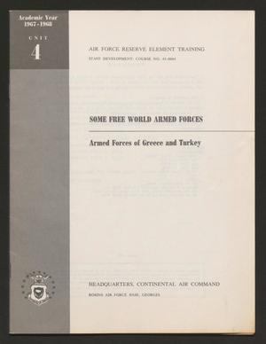 Primary view of object titled 'Academic Year 1967-1968, Unit 4: Armed Forces of Greece and Turkey'.
