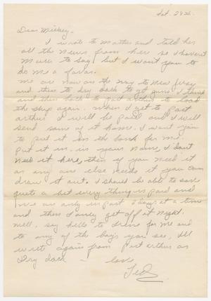 Primary view of object titled '[Letter from Ted to Mickey McLernon]'.