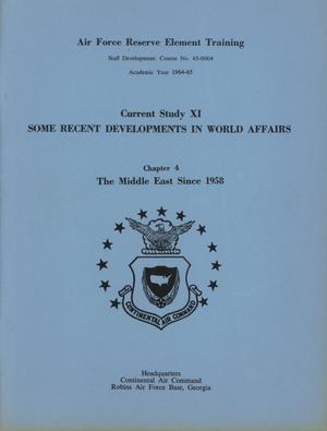 Current Study 11, Chapter 4. The Middle East Since 1958