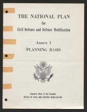 Primary view of object titled 'The National Plan for Civil Defense and Defense Mobilization'.