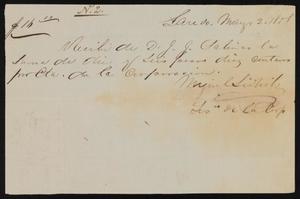 Primary view of object titled '[Receipt #2, 1858]'.