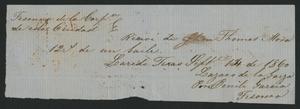 Primary view of object titled '[Receipt #5, 1860]'.