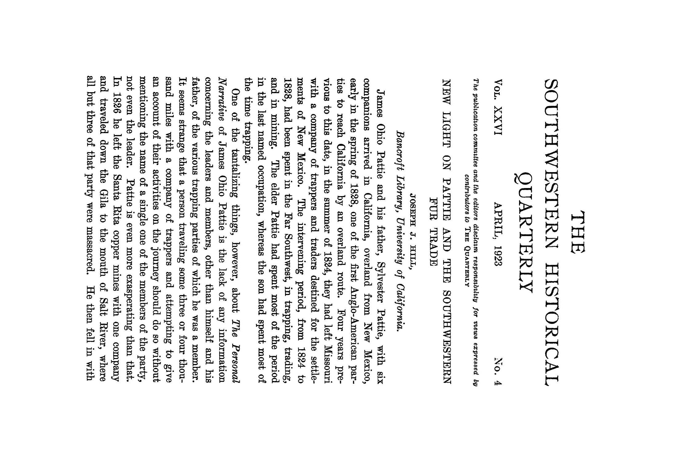 The Southwestern Historical Quarterly, Volume 26, July 1922 - April, 1923
                                                
                                                    243
                                                