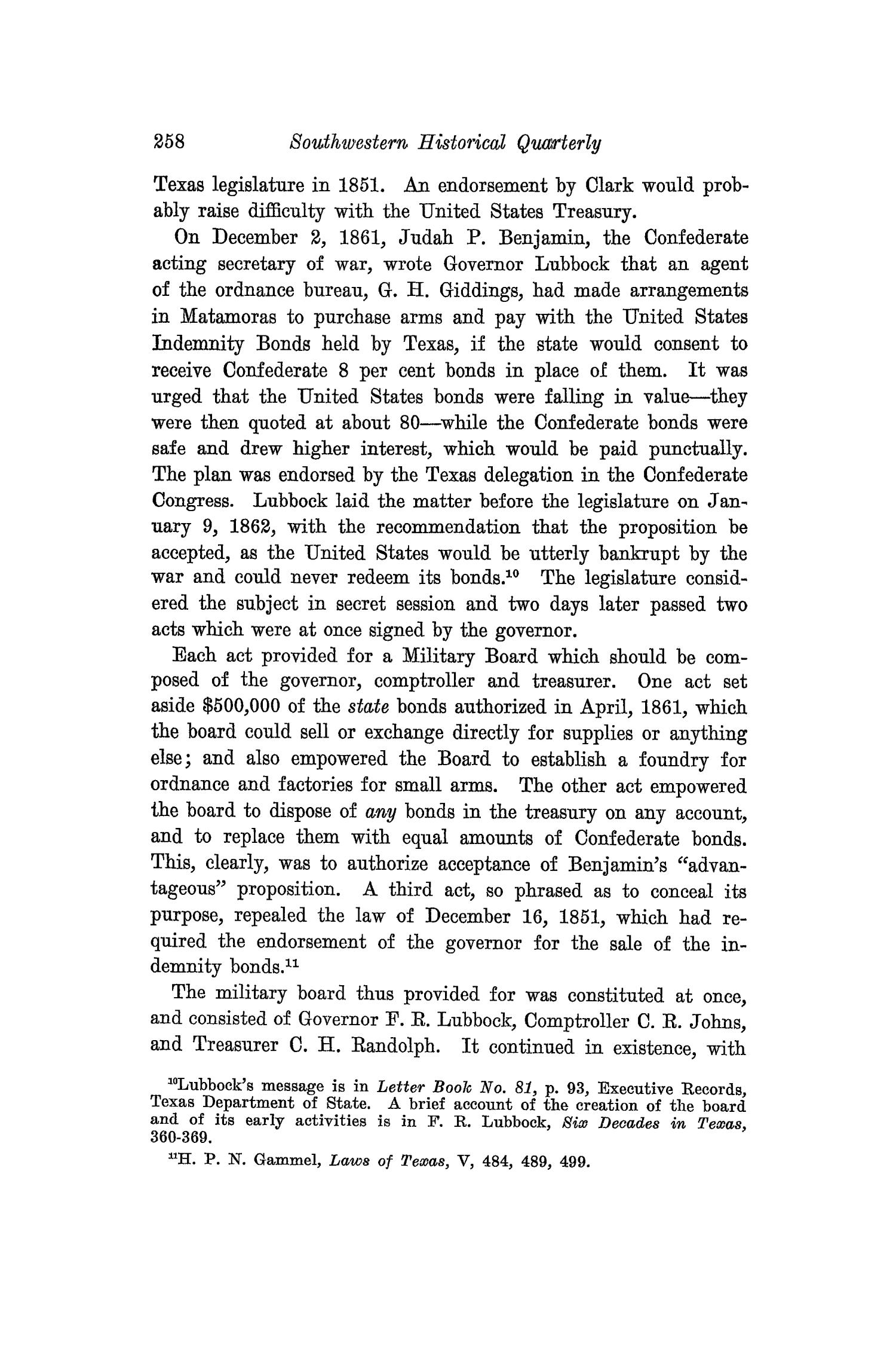 The Southwestern Historical Quarterly, Volume 27, July 1923 - April, 1924
                                                
                                                    258
                                                