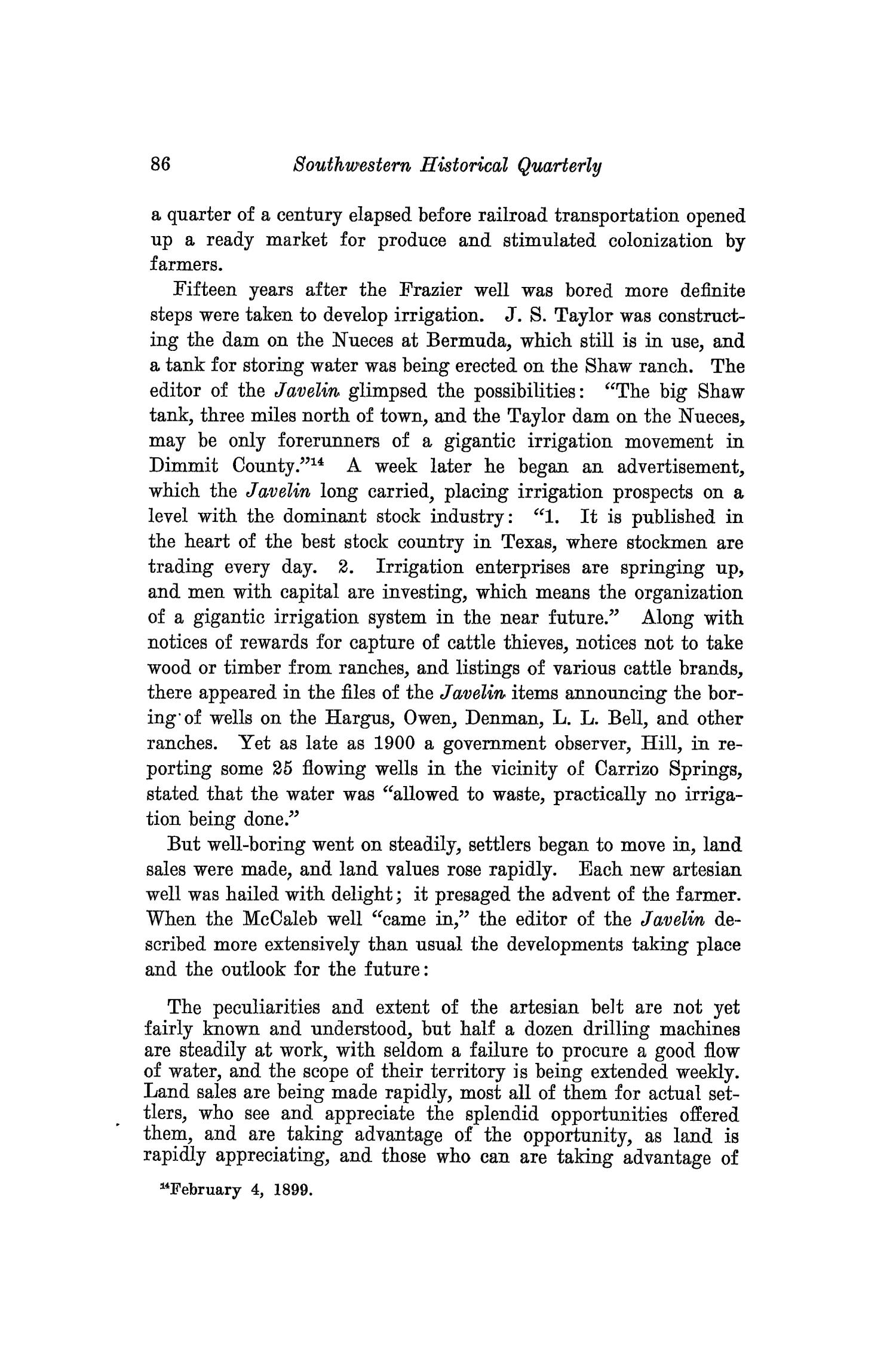 The Southwestern Historical Quarterly, Volume 34, July 1930 - April, 1931
                                                
                                                    86
                                                