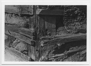 Primary view of object titled '[Close-Up of Corner Structure of a Building]'.