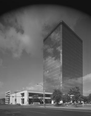 Primary view of object titled '[American Bank Exterior]'.