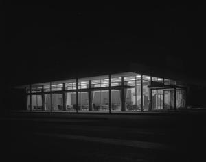 [Mid-Century Modern Building at Night]
