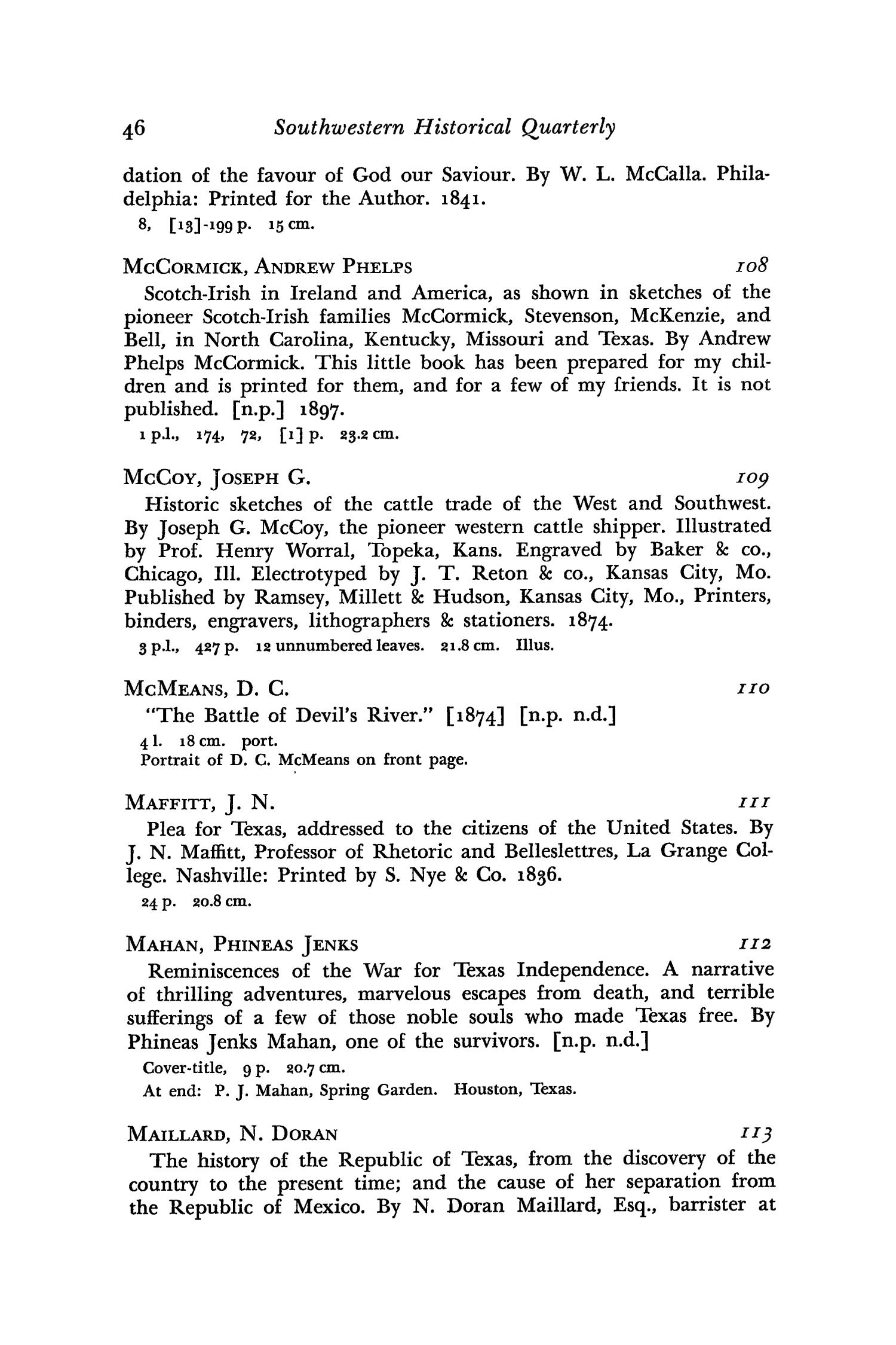 The Southwestern Historical Quarterly, Volume 54, July 1950 - April, 1951
                                                
                                                    46
                                                