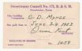 Thumbnail image of item number 1 in: '[Sam Myres' Sweetwater Council Membership Card]'.
