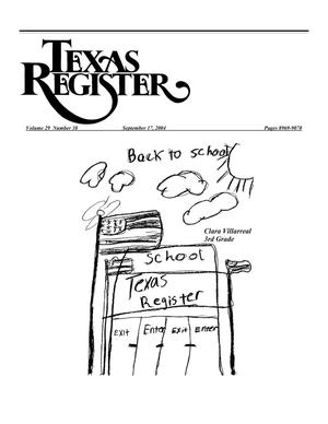Primary view of object titled 'Texas Register, Volume 29, Number 38, Pages 8969-9070, September 17, 2004'.