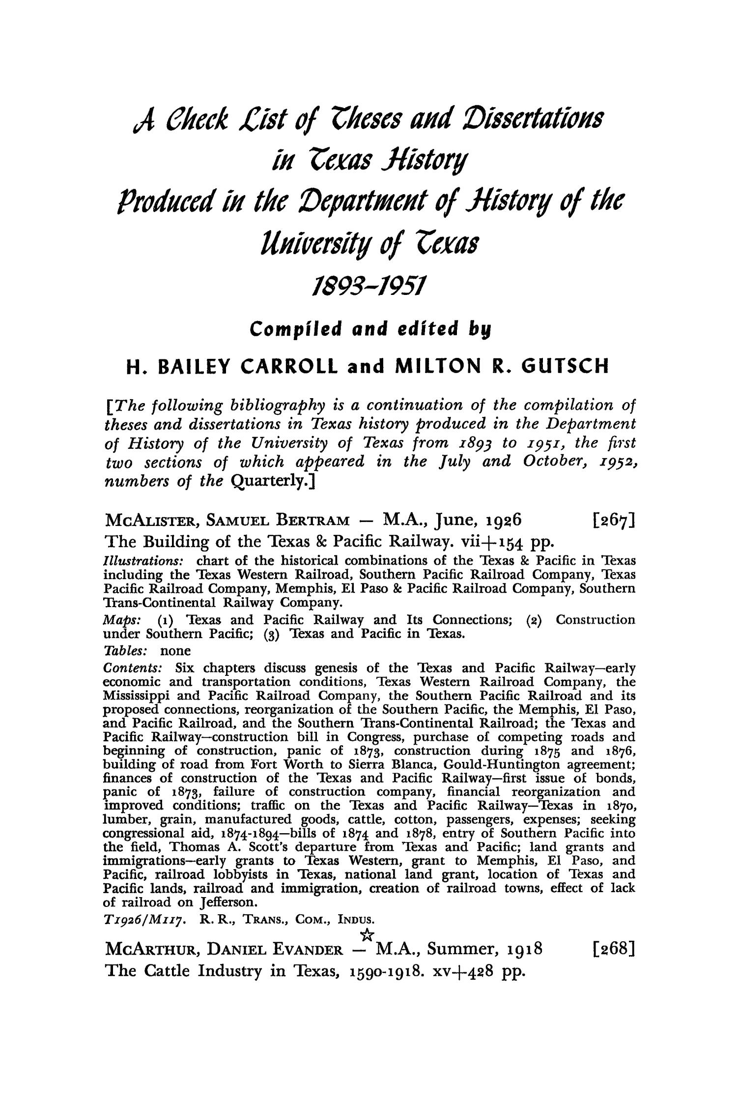 The Southwestern Historical Quarterly, Volume 56, July 1952 - April, 1953
                                                
                                                    417
                                                