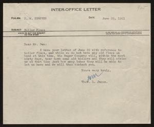 [Letter from T. L. James to D. W. Kempner, June 25, 1951]