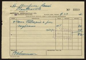 [Invoice for Nitrogen for Soybeans Sold to H. Kempner]